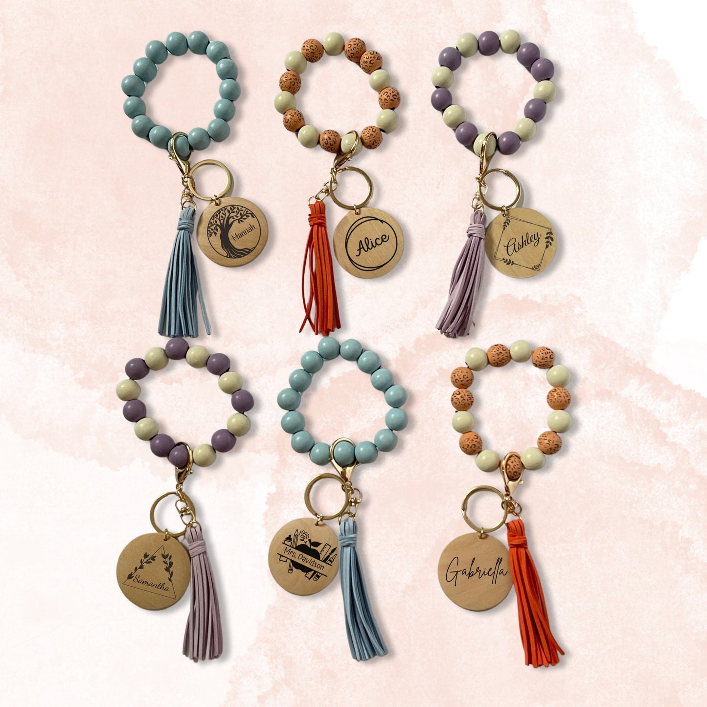 Animal Print Bracelet Keychain, Custom Wristlet, College Dorm Keychain, Gifts for Her, Keychain Wristlet, Bridesmaids gift, Mother Gift