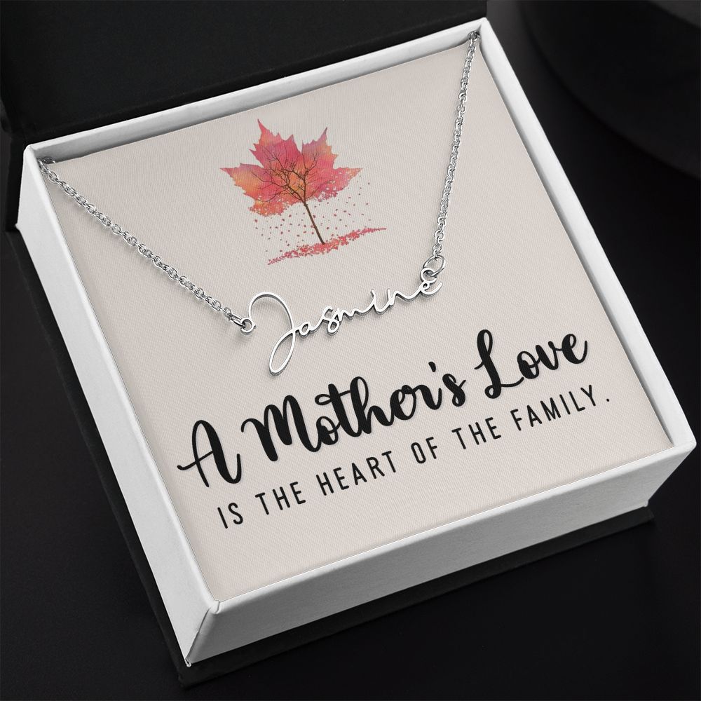 Mothers Day Gift from family, Mom name Necklace, Gift Ideas for Her, Mom Gifts, Card with message for Mom, Gift for Wife, Wife gifts