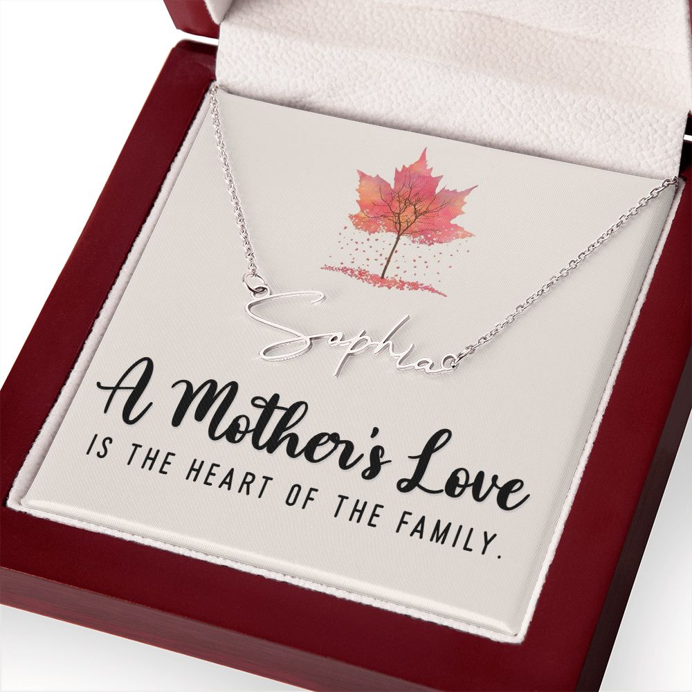 Mothers Day Gift from family, Mom name Necklace, Gift Ideas for Her, Mom Gifts, Card with message for Mom, Gift for Wife, Wife gifts