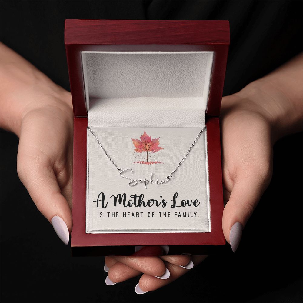 Mothers Day Gift from family, Mom name Necklace, Gift Ideas for Her, Mom Gifts, Card with message for Mom, Gift for Wife, Wife gifts