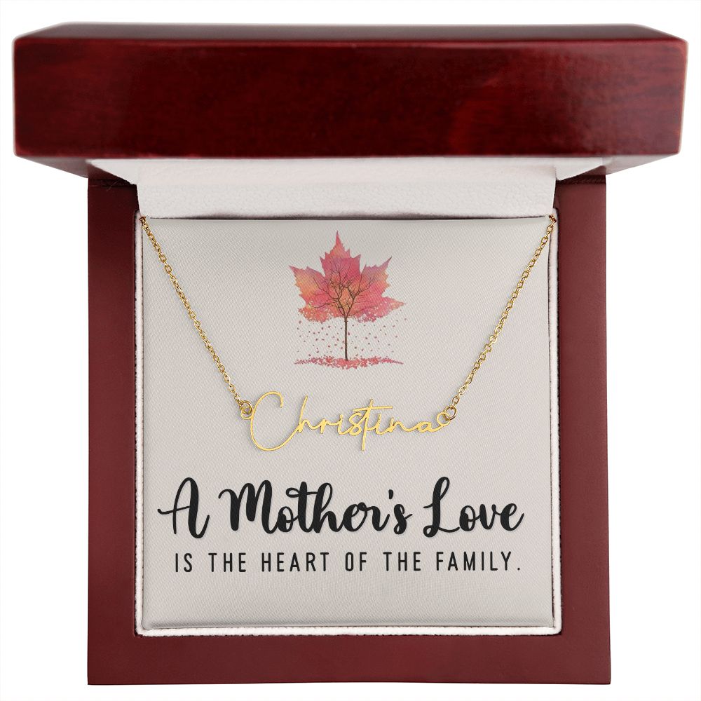 Mothers Day Gift from family, Mom name Necklace, Gift Ideas for Her, Mom Gifts, Card with message for Mom, Gift for Wife, Wife gifts