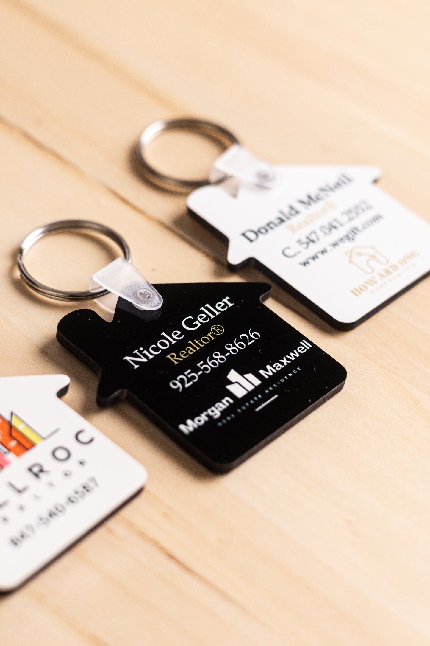 Custom REALTOR® House-Shaped Keychain | Personalized with Logo, Image, and Contact Info | Ideal Closing Gift for Realtors and Brokers