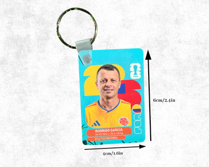 Custom World Cup 2026 Collector Sticker Card Style Keychain Custom Soccer Fan Gift