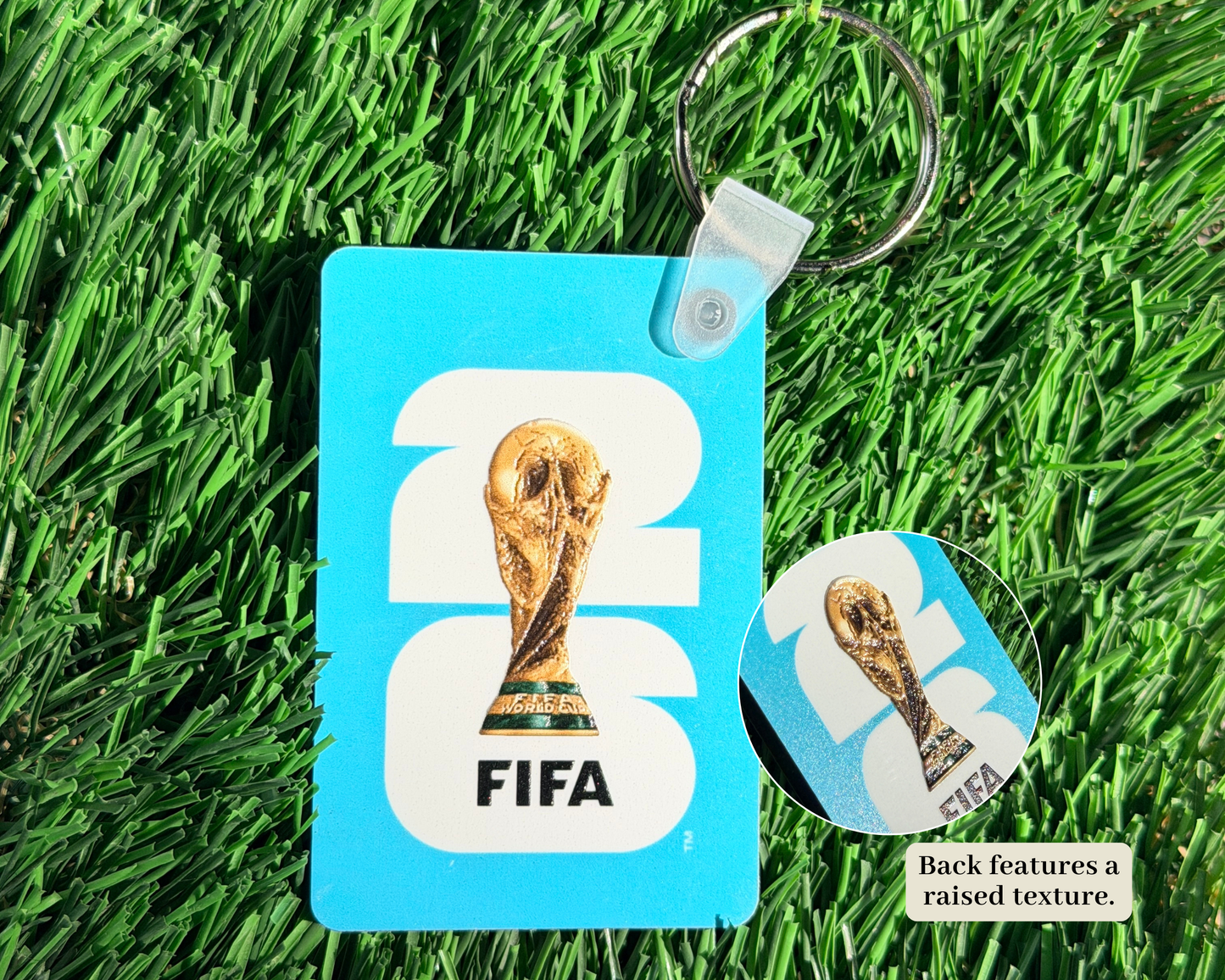 Custom World Cup 2026 Collector Sticker Card Style Keychain Custom Soccer Fan Gift