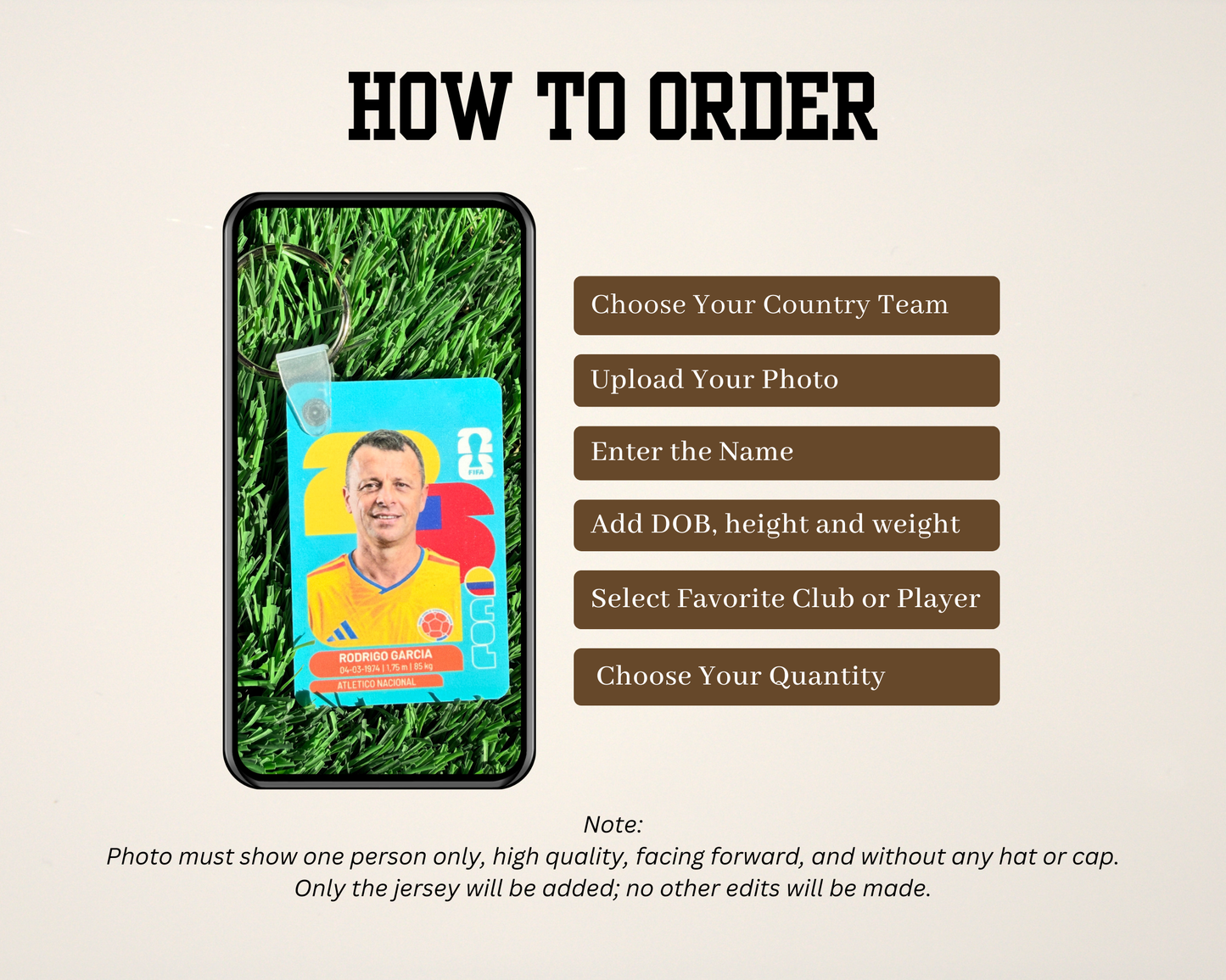 Custom World Cup 2026 Collector Sticker Card Style Keychain Custom Soccer Fan Gift