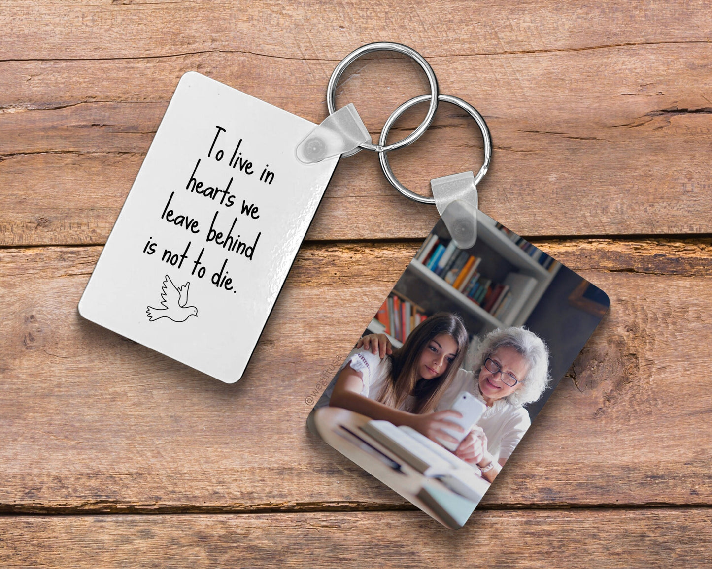 Personalized memorial keychain for lost loved ones, heartfelt sympathy gift, keepsake remembrance.