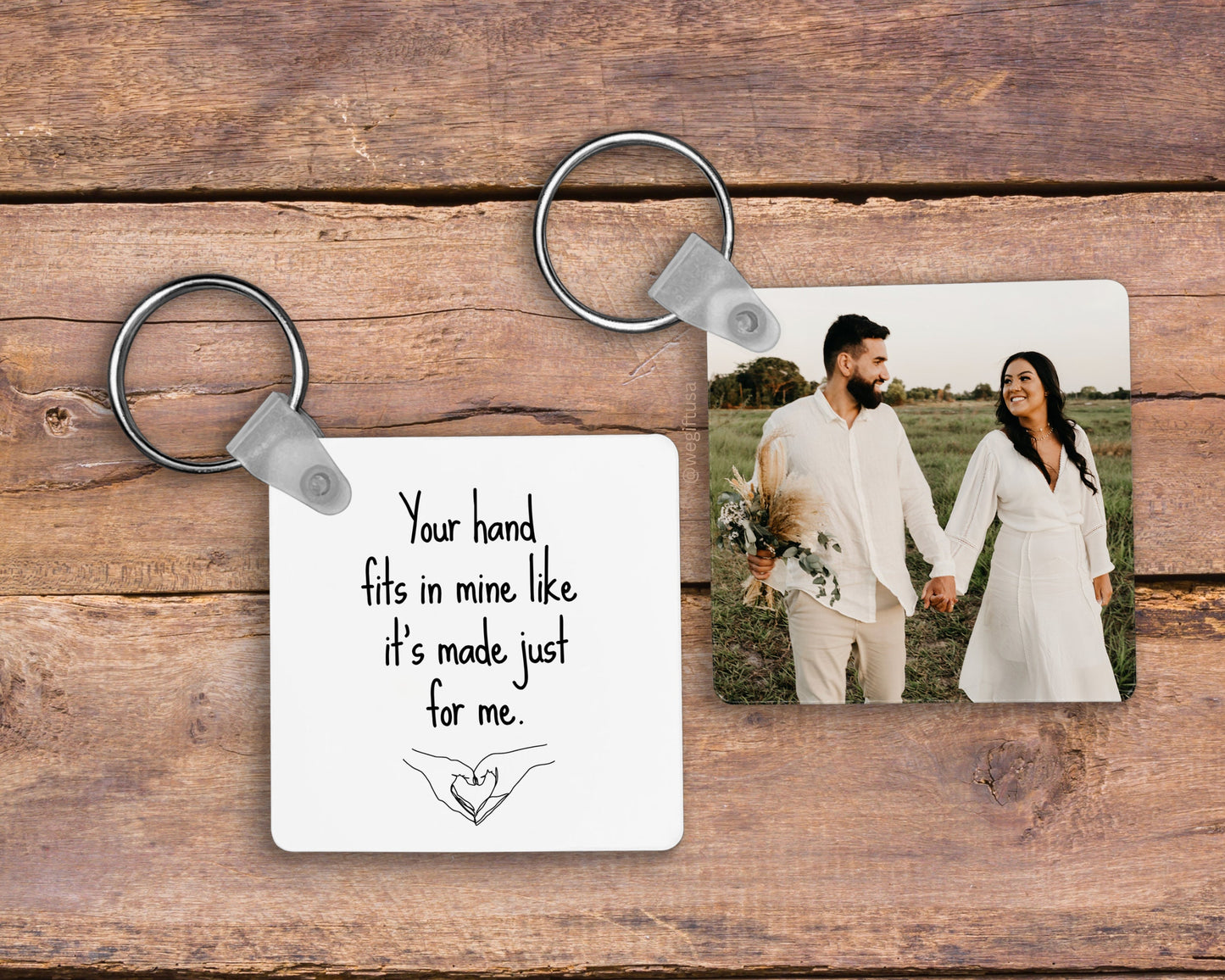 Custom Photo Keychain, Romantic Couple Gift, Anniversary Keepsake