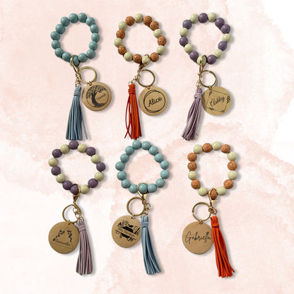 Animal Print Bracelet Keychain, Custom Wristlet, College Dorm Keychain, Gifts for Her, Keychain Wristlet, Bridesmaids gift, Mother Gift