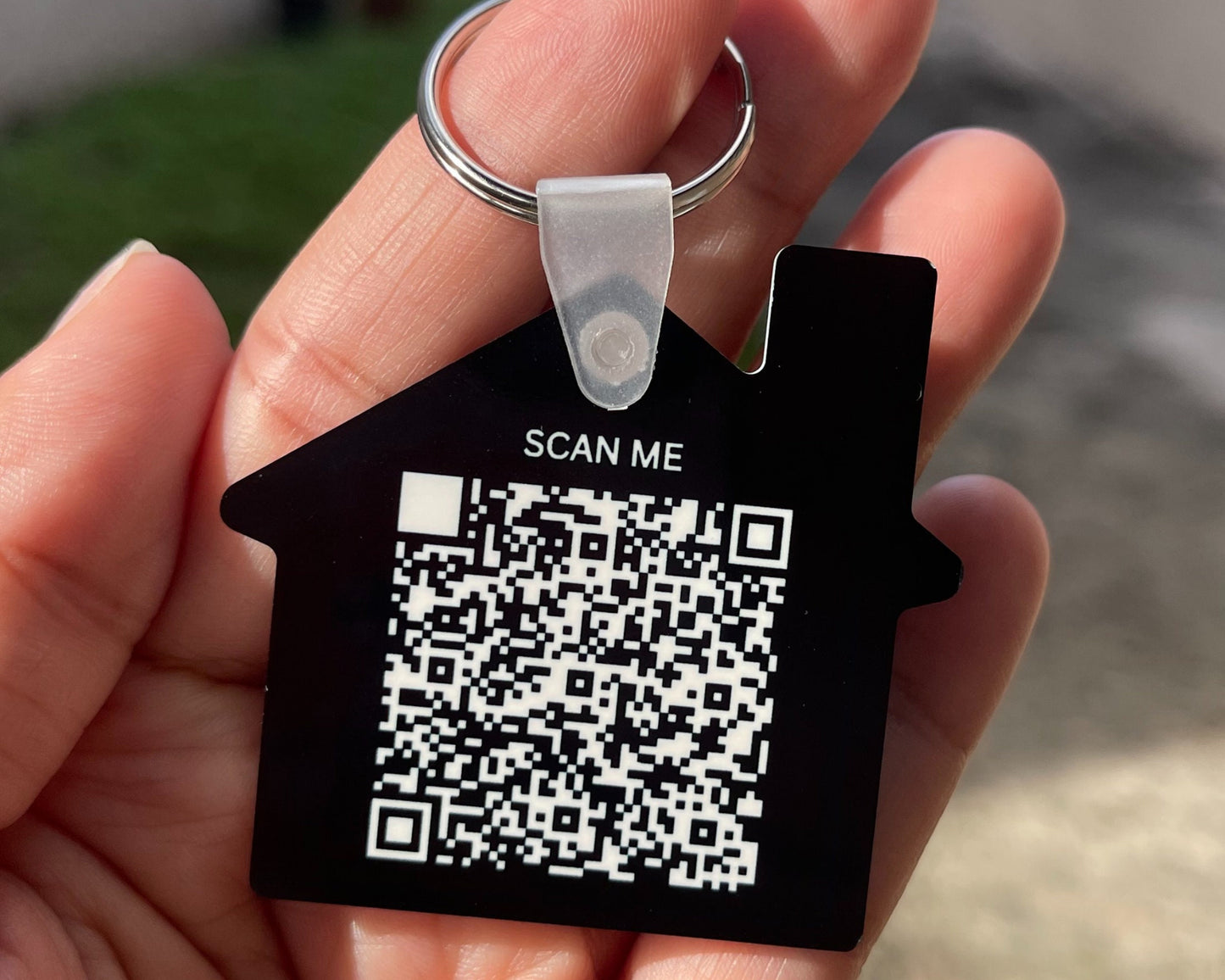 Business Marketing Ideas | QR Code Keychain | Plastic Keychain with Picture | Realtor Headshot | Plastic House Shape Keychain | Real Estate