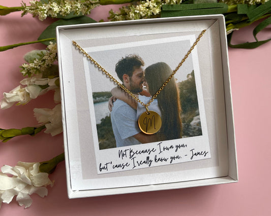 Initial Necklace, Custom Dainty Name, Gift for Her, Gold Silver Rose, Anniversary, Jewelry