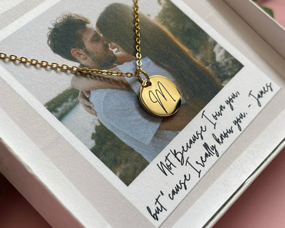 Initial Necklace, Custom Dainty Name, Gift for Her, Gold Silver Rose, Anniversary, Jewelry
