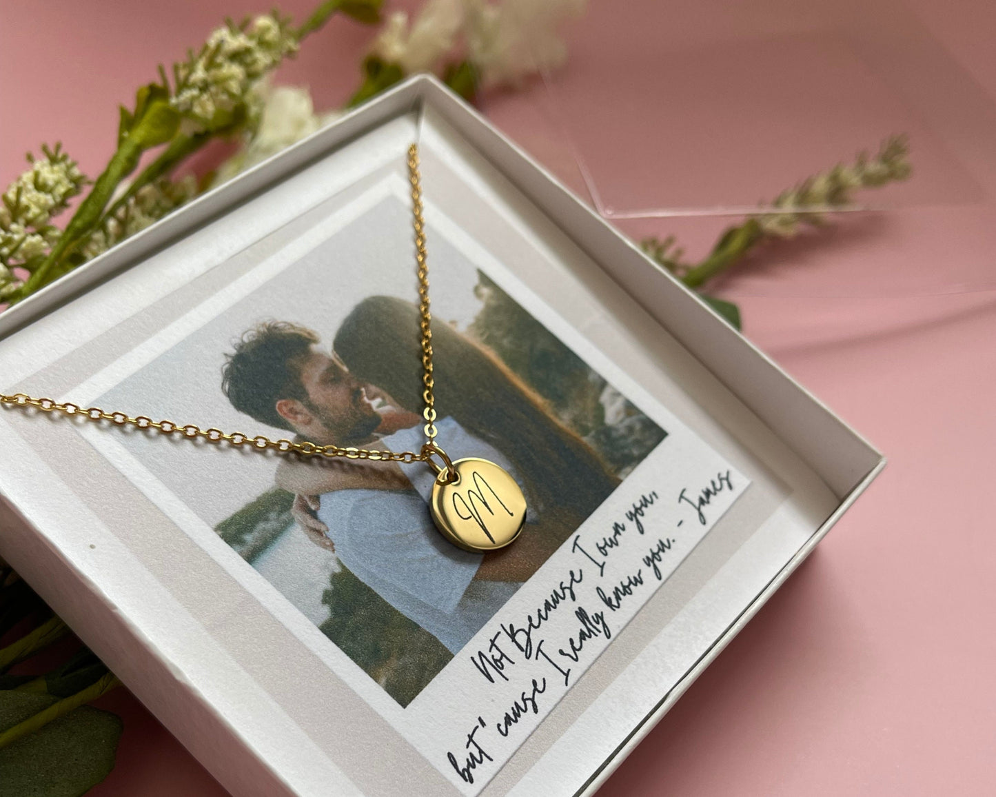 Initial Necklace, Custom Dainty Name, Gift for Her, Gold Silver Rose, Anniversary, Jewelry
