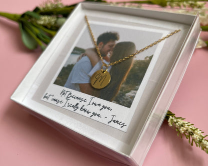 Initial Necklace, Custom Dainty Name, Gift for Her, Gold Silver Rose, Anniversary, Jewelry
