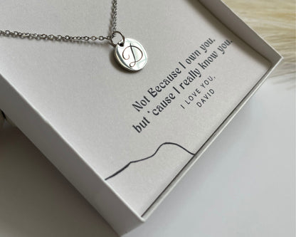 Personalized Initial Necklace for Women, Dainty Charm Letter Pendant, Gold/Silver/Rose Gold, Gift