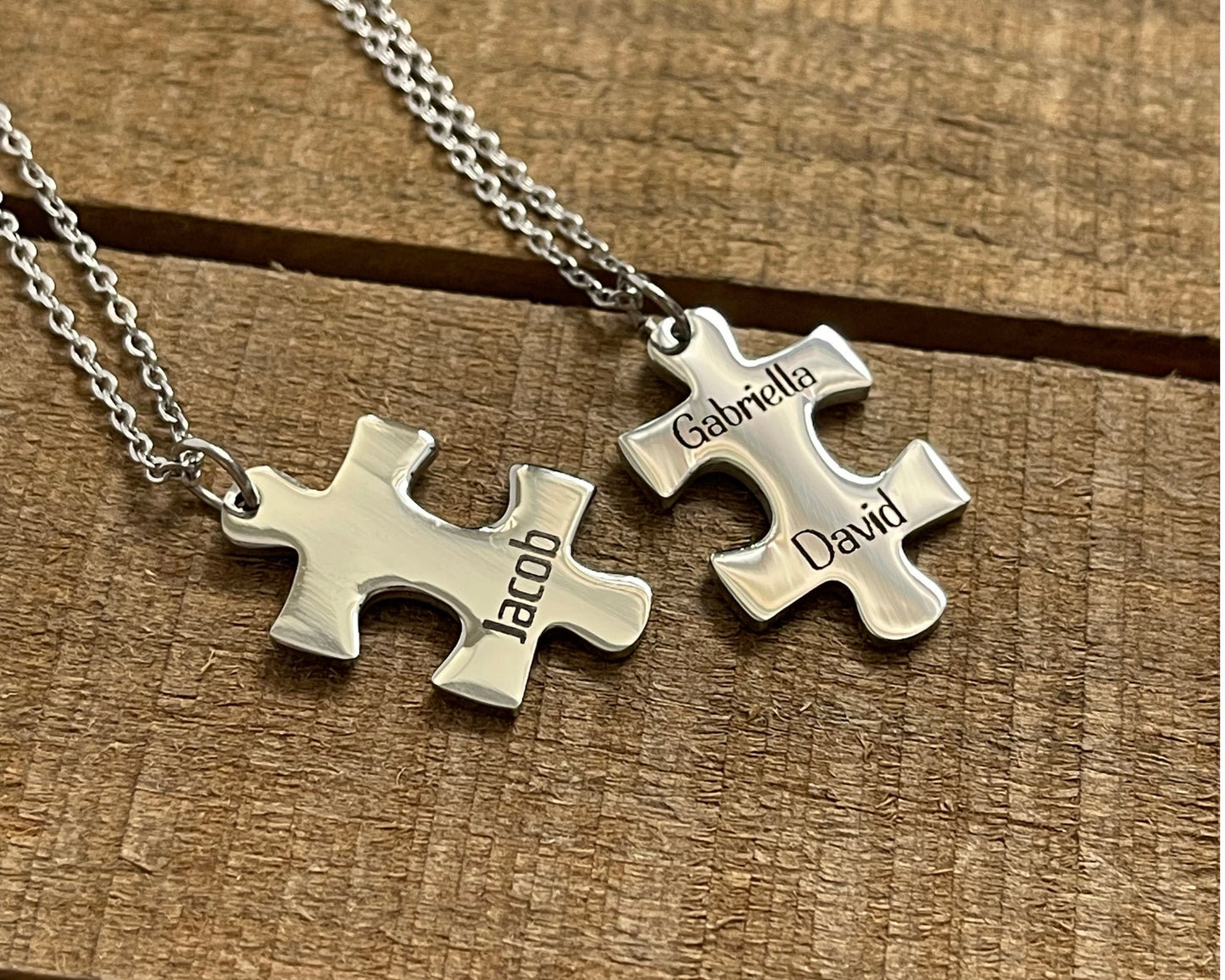 Autism Puzzle Necklace for Mom | Personalized Name Gift | Christmas Stocking Stuffer