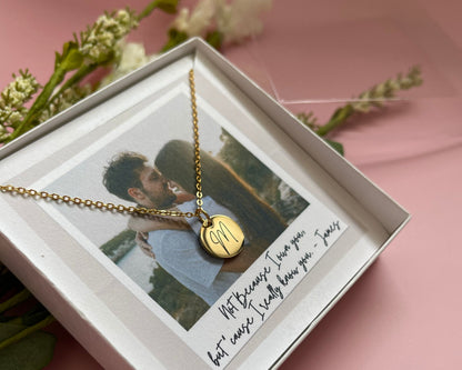 Personalized Gold Initial Necklace, Gift for Women, Engraved Letter Pendant, Special Occasion Jewelry