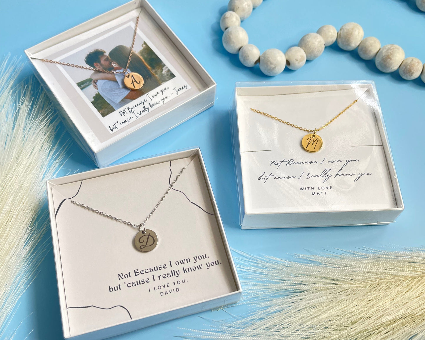 Initial Necklace, Custom Dainty Name, Gift for Her, Gold Silver Rose, Anniversary, Jewelry