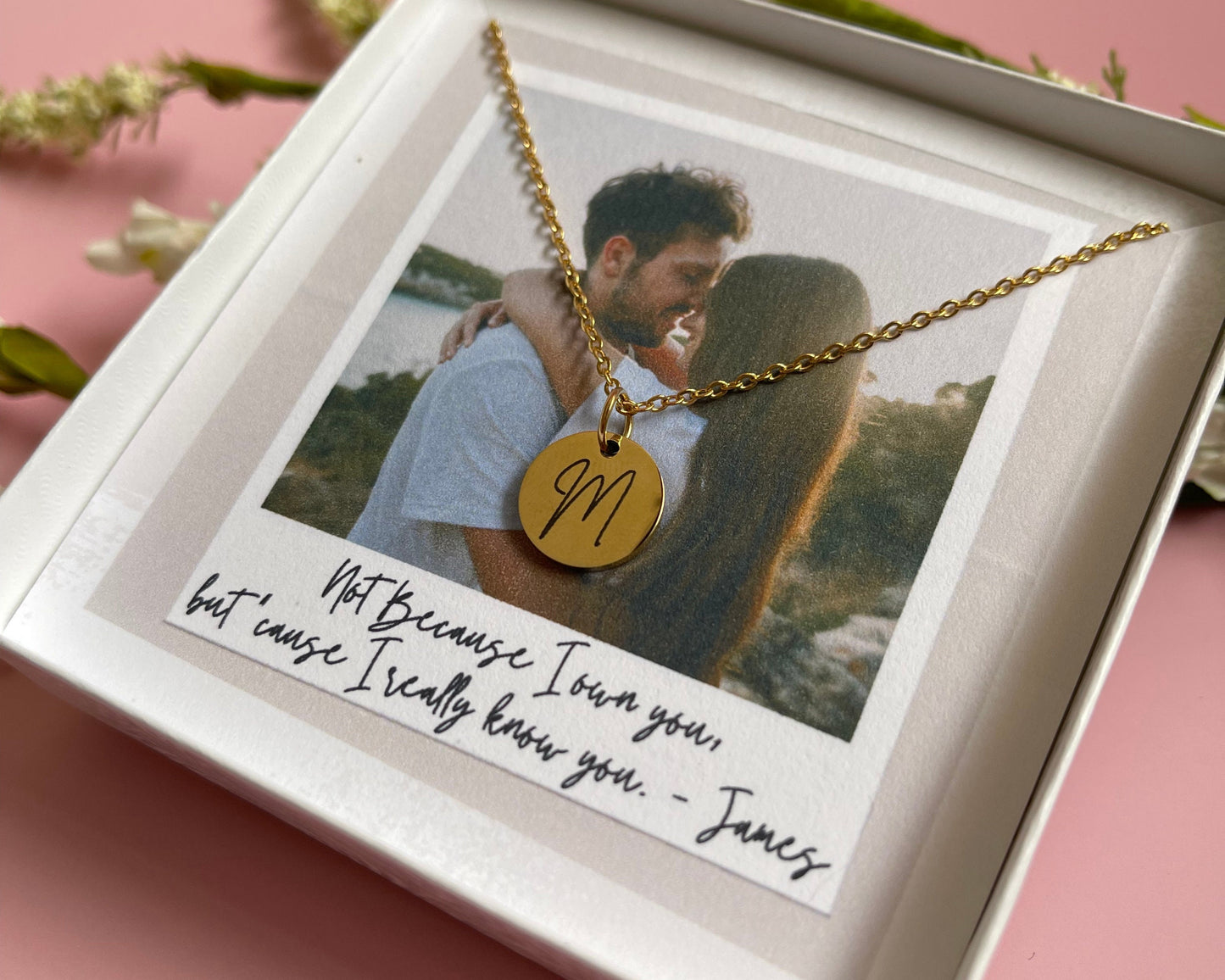 Initial Necklace, Custom Dainty Name, Gift for Her, Gold Silver Rose, Anniversary, Jewelry