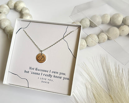 Personalized Initial Necklace for Women, Dainty Charm Letter Pendant, Gold/Silver/Rose Gold, Gift
