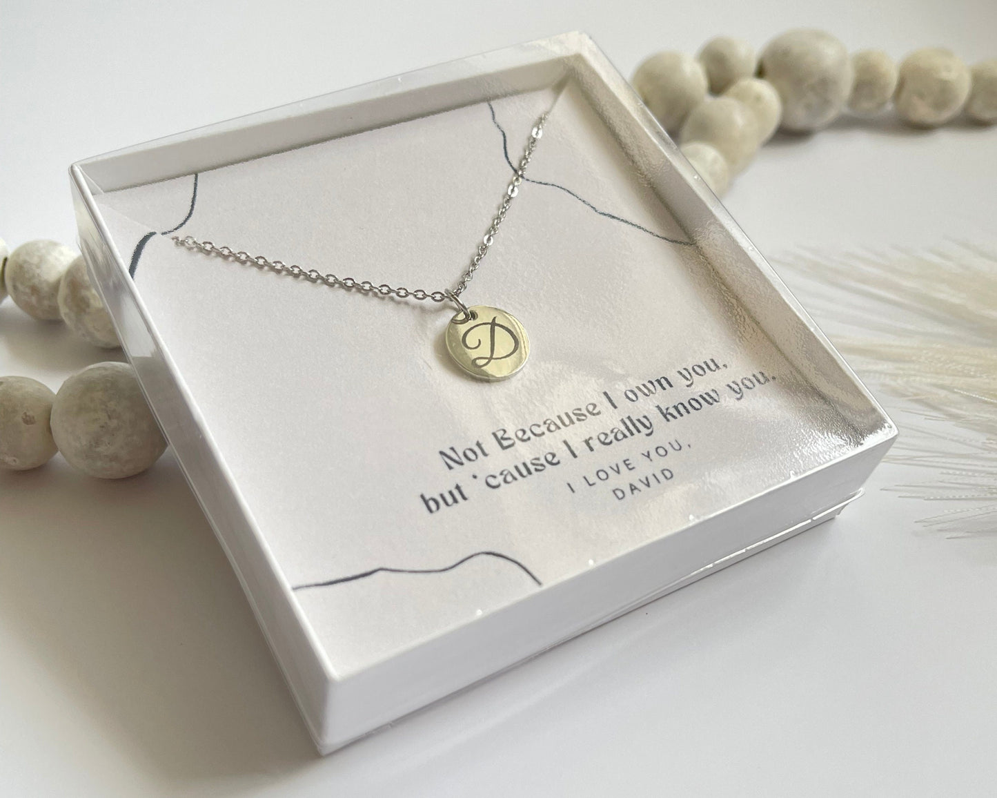 Personalized Initial Necklace for Women, Dainty Charm Letter Pendant, Gold/Silver/Rose Gold, Gift