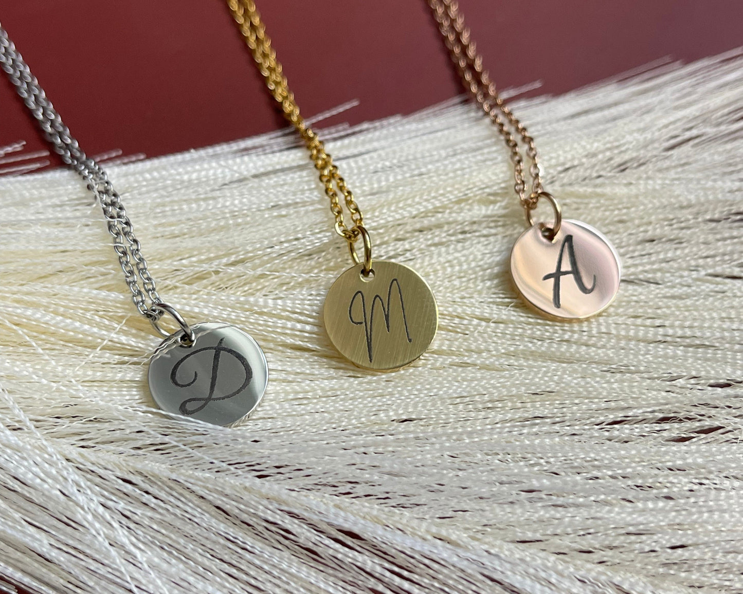 Personalized Initial Necklace for Women, Dainty Charm Letter Pendant, Gold/Silver/Rose Gold, Gift