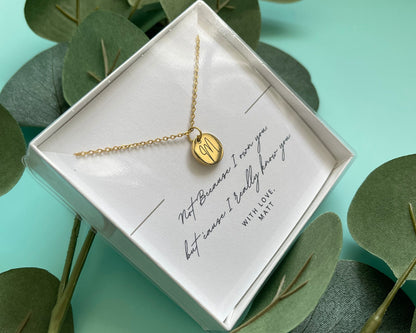 Personalized Gold Initial Necklace, Gift for Women, Engraved Letter Pendant, Special Occasion Jewelry