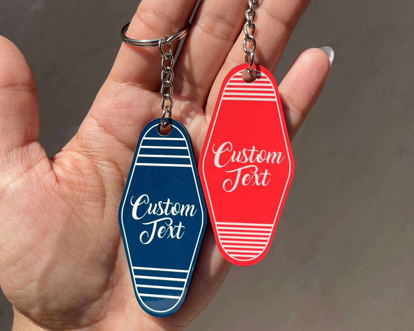 Custom Retro Motel Keychain, Personalized Gift, Unique Accessory for Any Occasion