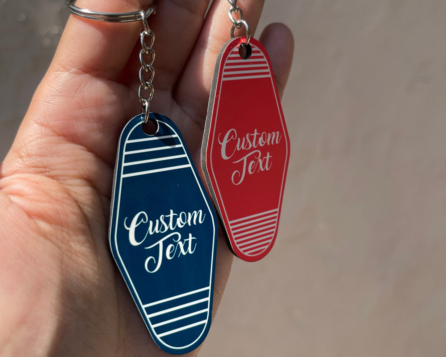 Custom Retro Motel Keychain, Personalized Gift, Unique Accessory for Any Occasion