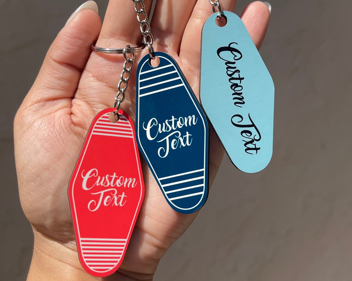 Custom Retro Motel Keychain, Personalized Gift, Unique Accessory for Any Occasion