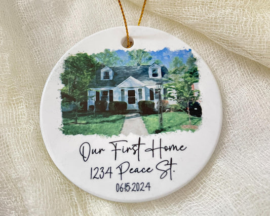 Personalized New Home Ornament | First Christmas Gift | Realtor Closing Keepsake | 2026 Housewarming Gift