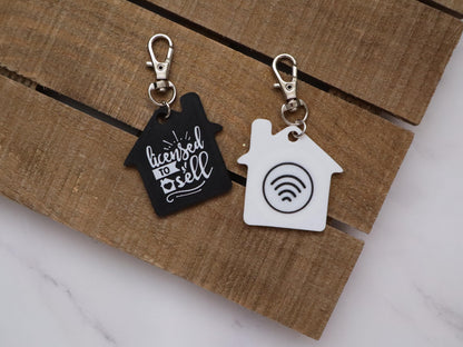 NFC House Keychain Gift for Realtors, Closing, Housewarming, Custom Branding, Real Estate Clients