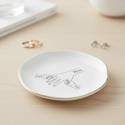 Custom family hands dish, personalized jewelry, Mothers Day gift, portrait keepsake