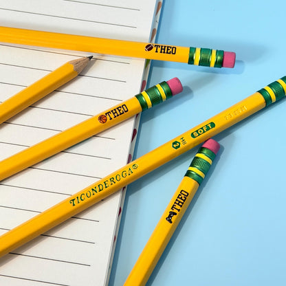 Personalized Pastel Pencils with Name | Customizable Stationery | Student or Office Supplies
