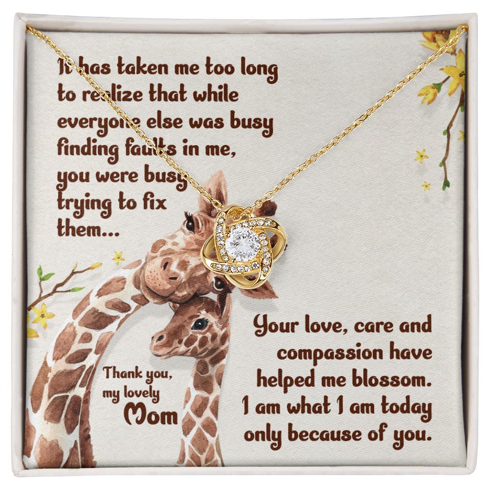 Mother's Day Gift Idea, Giraffe necklace card with message, Best Mom ever, Gifts for Mom, Daughter and Son gifts for mom,