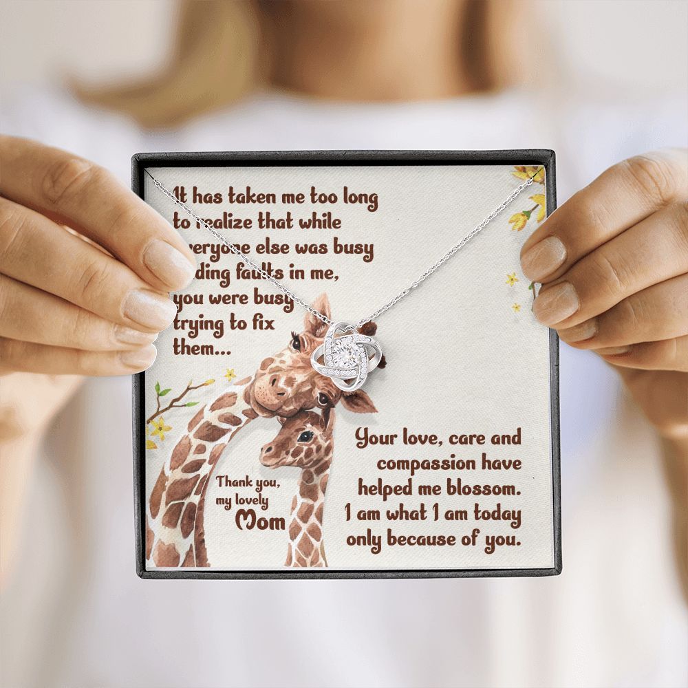 Mother's Day Gift Idea, Giraffe necklace card with message, Best Mom ever, Gifts for Mom, Daughter and Son gifts for mom,