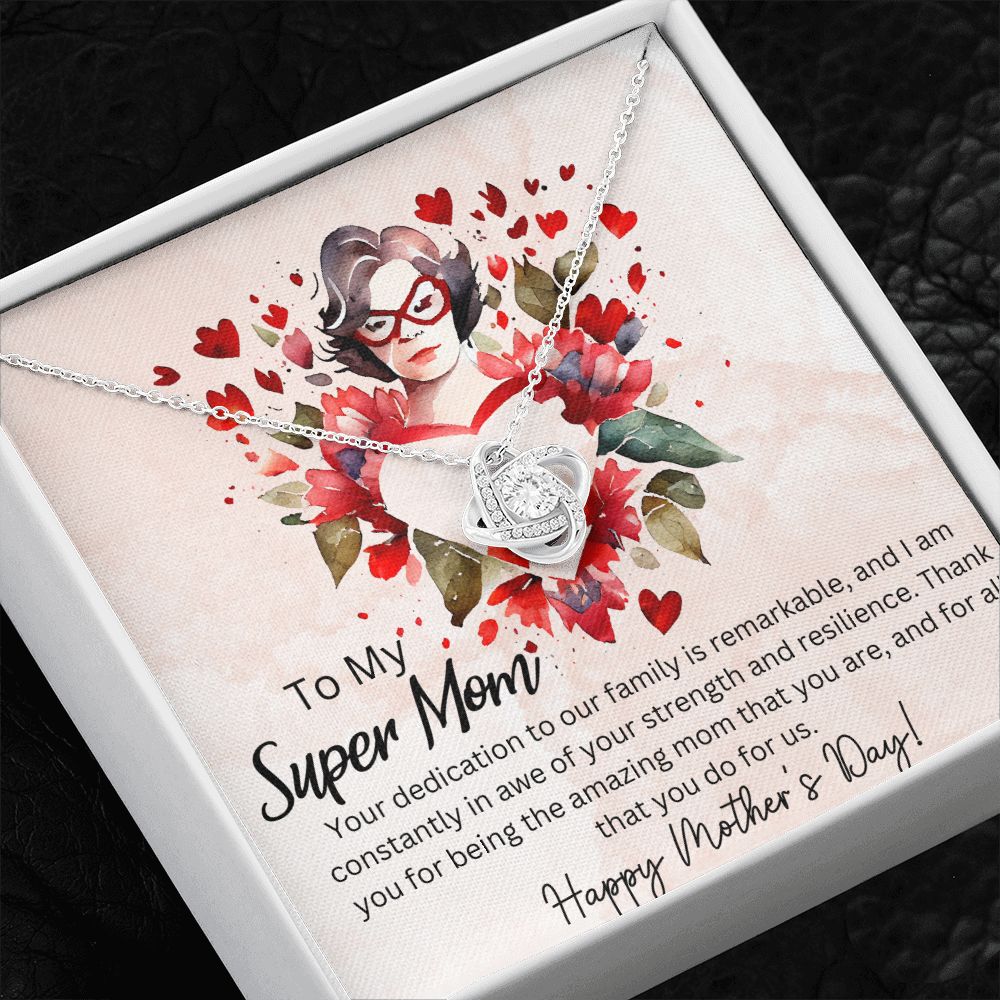 Mom Gift Necklace: Mother's Day Gift, Single Mom Gift Necklace, Present for Single Mother, Super Mom, Mother's Day, Best Mom,