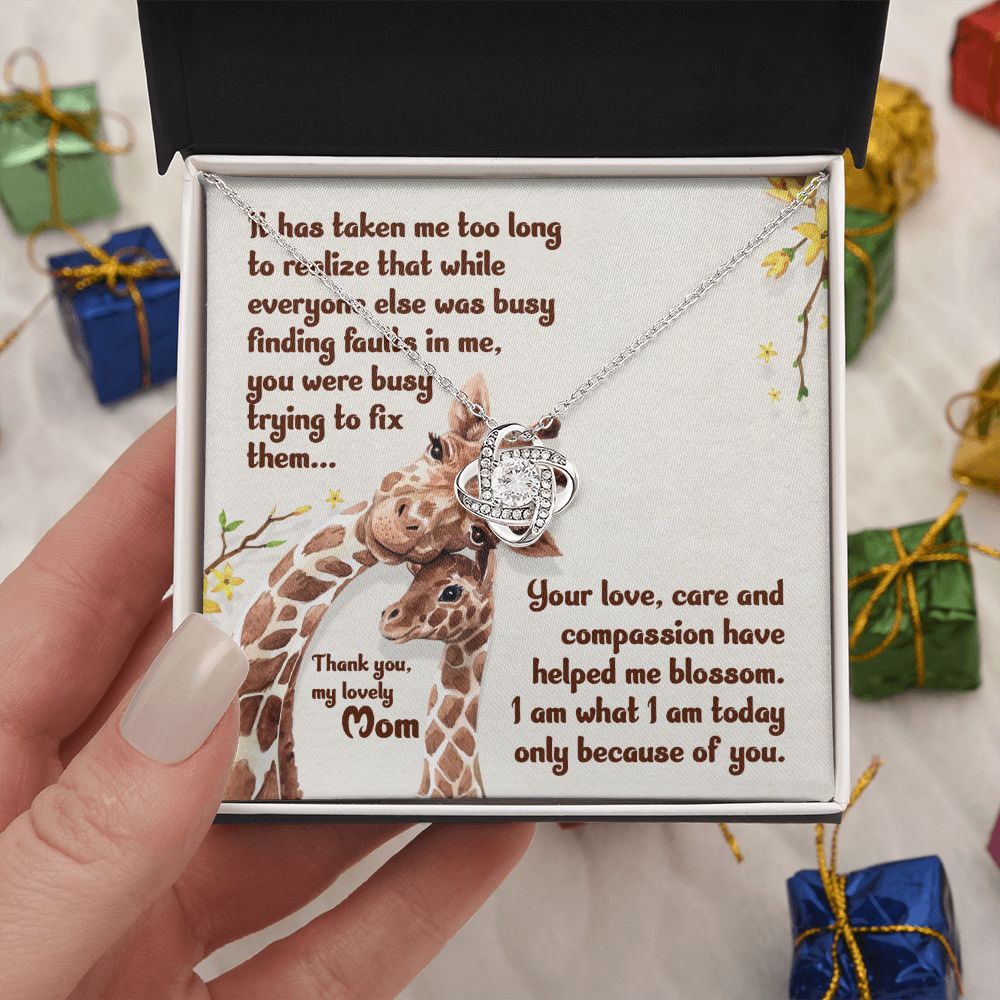 Mother's Day Gift Idea, Giraffe necklace card with message, Best Mom ever, Gifts for Mom, Daughter and Son gifts for mom,