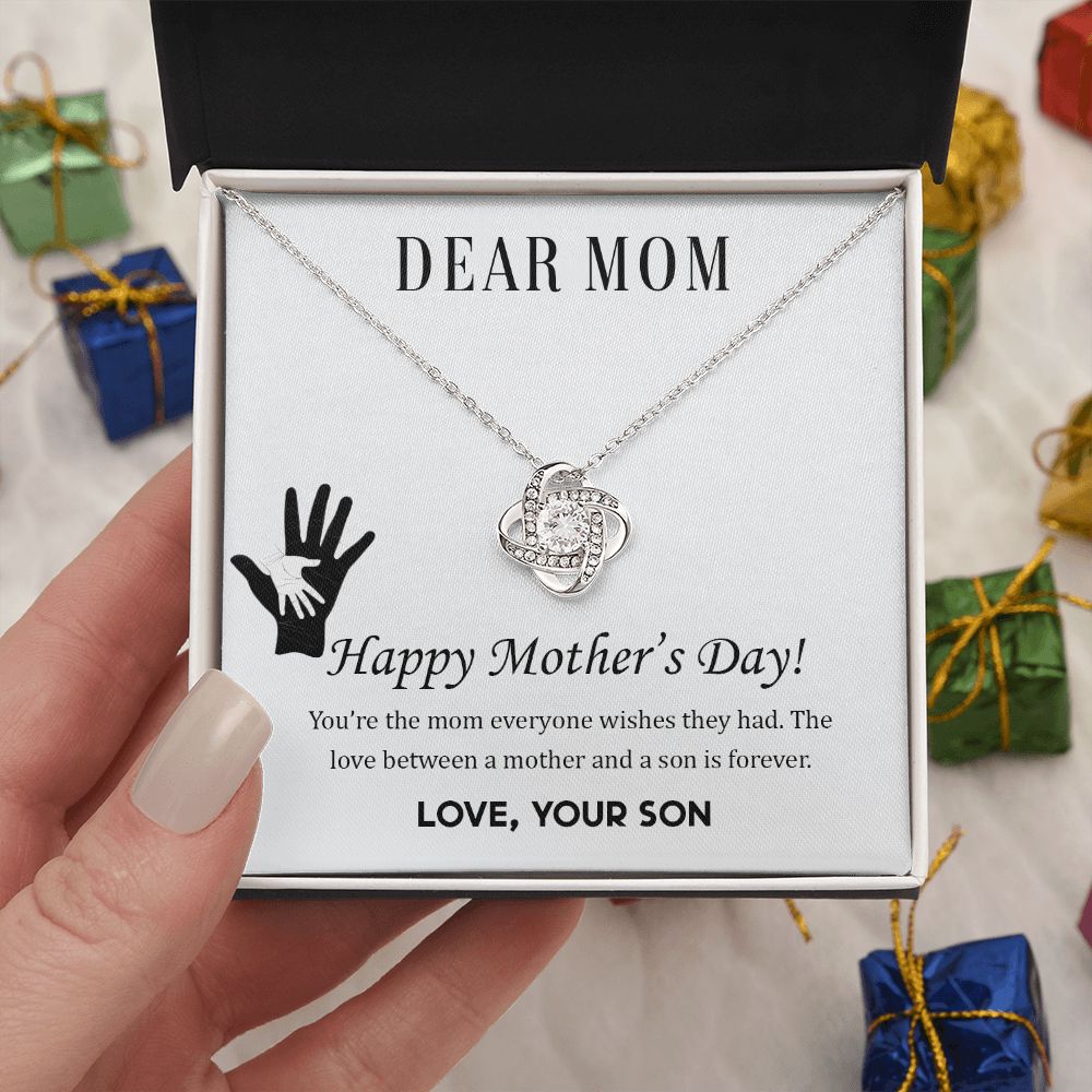 Mother's day gift from Son, Minimalist Jewelry for Mom, Cute card for Mother's day, Necklace for Mom