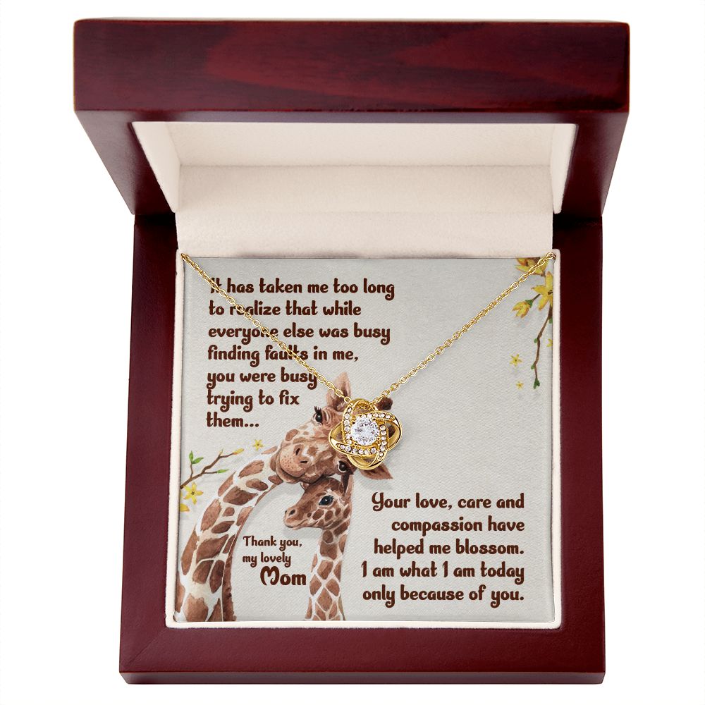 Mother's Day Gift Idea, Giraffe necklace card with message, Best Mom ever, Gifts for Mom, Daughter and Son gifts for mom,