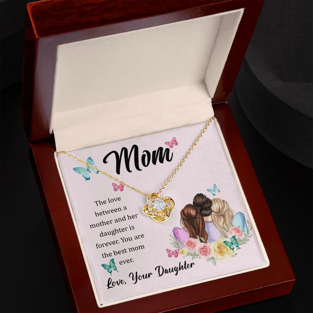 Mother's Day Gift from Daughter, Mother Daughter Bond, Best Mom Ever Gift, Cute Necklace for Mom