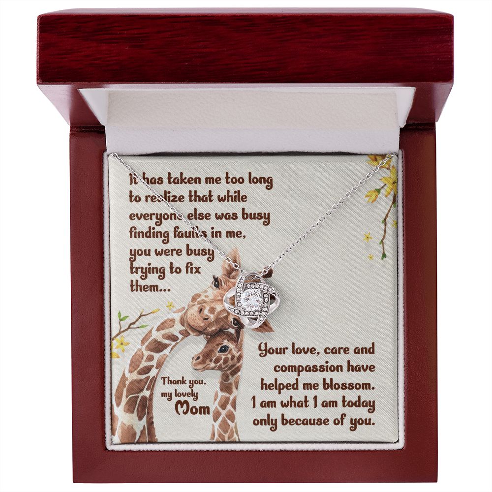Mother's Day Gift Idea, Giraffe necklace card with message, Best Mom ever, Gifts for Mom, Daughter and Son gifts for mom,