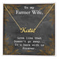 Farmer Wife Name Necklace With Gift Box and Message Card