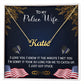 Police Wife Name Necklace With Gift Box and Message Card