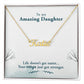 To My Amazing Daughter Name Necklace With Gift Box and Message Card