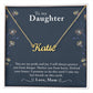 Daughter Personalized Name Necklace With Gift Box and Message Card