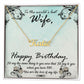 Wife's Birthday Personalized Name Necklace With Gift Box and Message Card