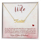 Wife Personalized Name Necklace With Gift Box and Message Card