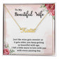 Beautiful Wife Personalized Necklace With Gift Box and Message Card