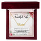 Beautiful Wife Personalized Necklace With Gift Box and Message Card