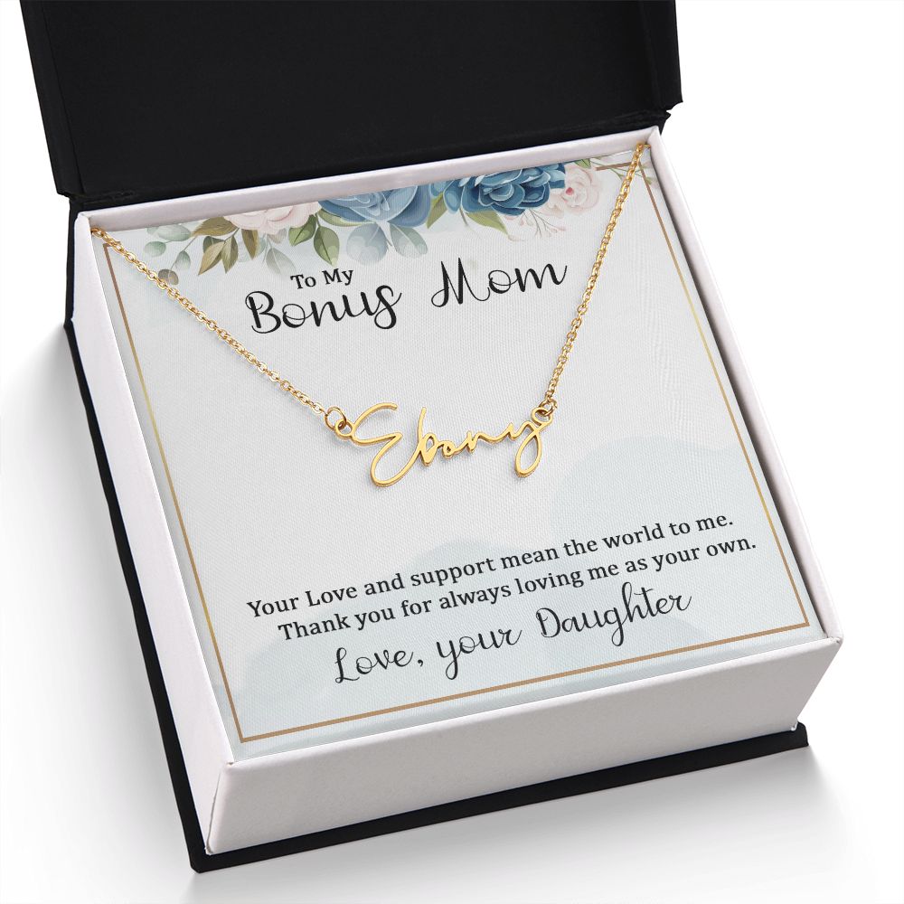 Bonus Mom Gift, Not biological Mom Gift Ideas, Mother's Day Gift for Stepmom, Foster Mom, Mother in Law, Jewelry with message card for bonus Mom